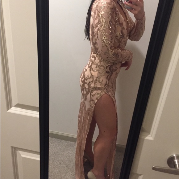 Gold prom/ formal dress - Picture 2 of 3